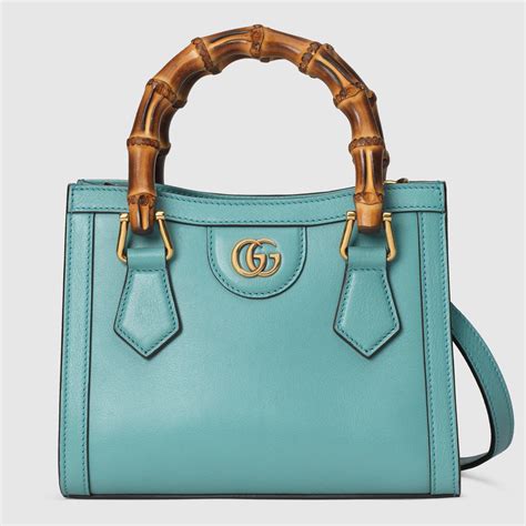 Gucci Diana small shoulder bag in pale blue leather